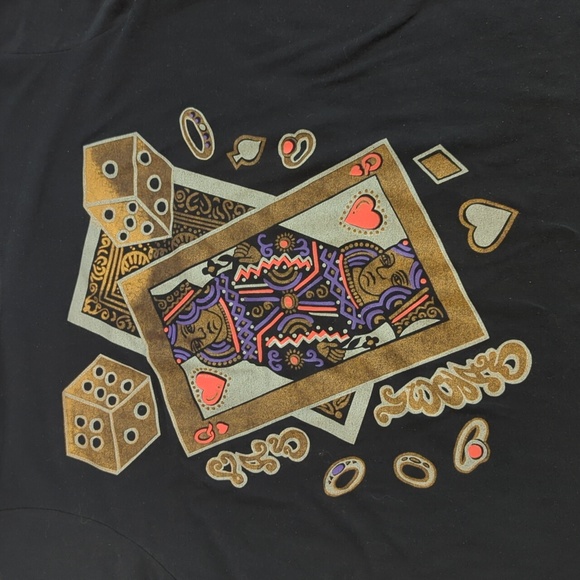 Las Vegas T-shirt, long sleeves, Dice & Cards, Roaman's - Picture 1 of 12